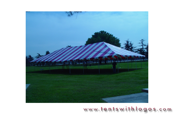 40 x 80 Standard Tent - Red & White